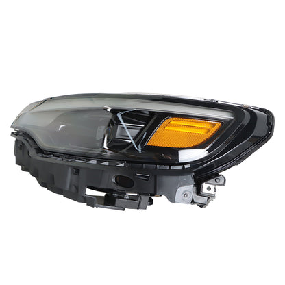 munirater Left Headlight For 2019-2022 Jeep Cherokee LED w/ Ballast Black Housing