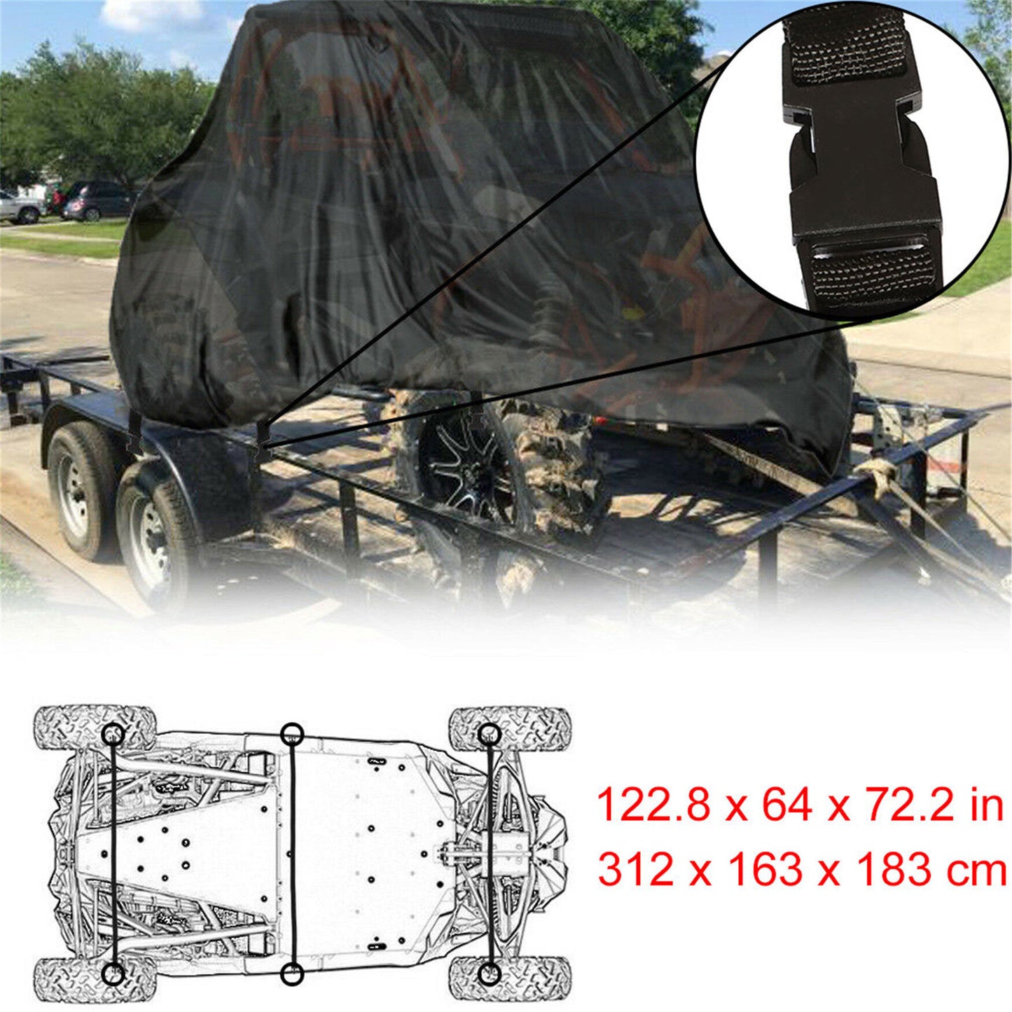 munirater UTV Covers Accessories 4x4 Utility Vehicle Storage Cover Replacement for Yamaha YXZ 1000R SS SE EPS