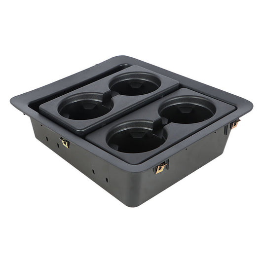 munirater Black Car Cup Holder Center Console with Tray Replacement for Silverado 1500 Avalanche 2007-2013 22860866