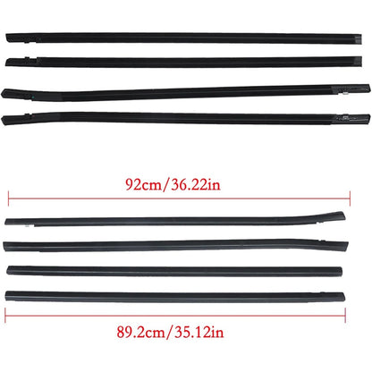 Window Weatherstrip Molding Kit for 2016-2019 Honda Civic Sedan, 4-Piece