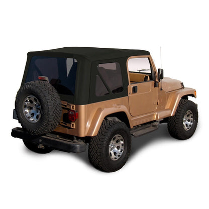 munirater 9070235 Black Diamond Top with Brown Side Windows Replacement for Wrangler TJ 1997-2006 2-Door