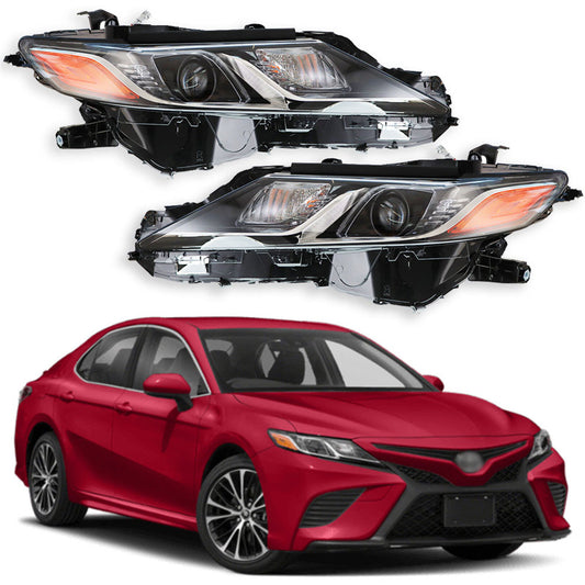 munirater LED Headlight For 2018-2019 Toyota Camry LE SE Trd Black Halogen Left&Right Side