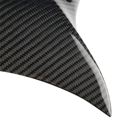 munirater 2PCS Side Mirror Cover Cap Gloss Carbon Fiber Black Replacement for 2013-2017 F30 F31 3-Series