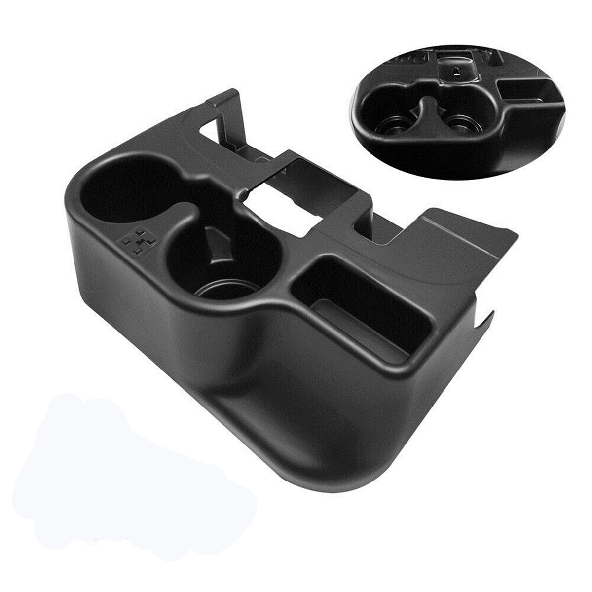 Black Center Console Cup Holder Front Side Replacement for 2003-2012 Ram 1500 2500 3500