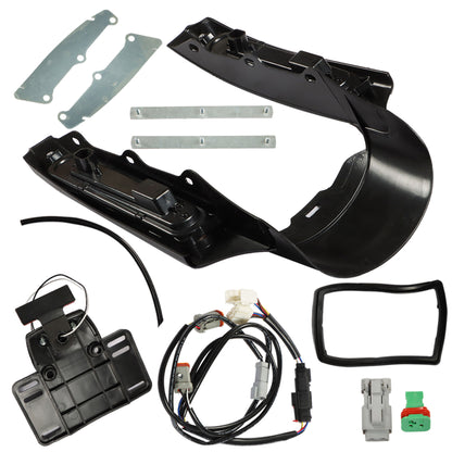 munirater Rear Fender Fascia w/Red Light Replacement for Touring Road Glide King 2009-2013