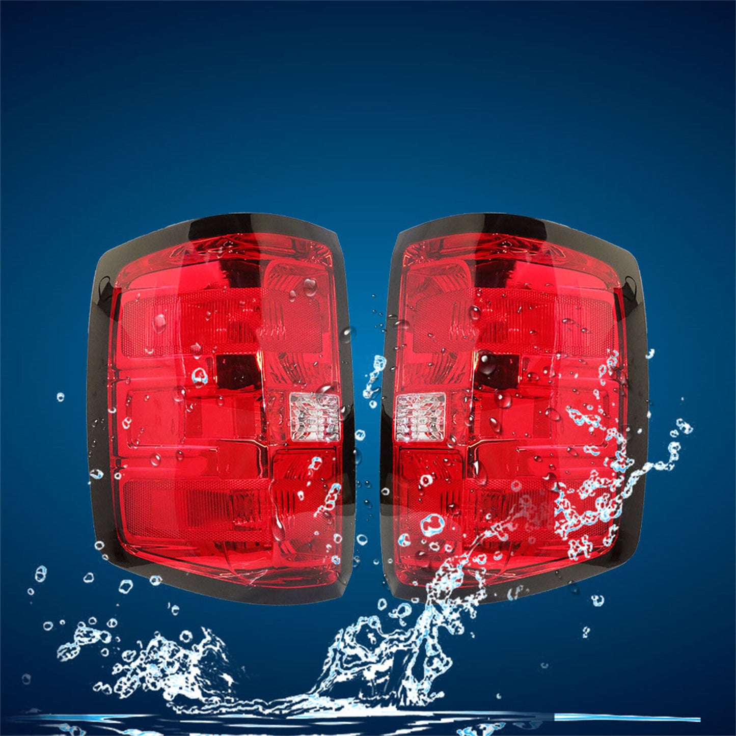 munirater Rear Tail Lights For 2014-2015 Silverado 1500 Brake Lamp Left+Right Side