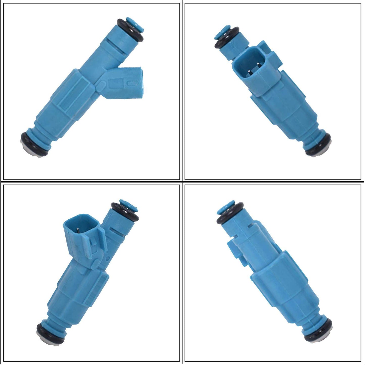 munirater 6-Pack 4 Holes Fuel Injectors Kits 0280155972 Replacement for 2002 2003 Ram 1500 Liberty 3.7L