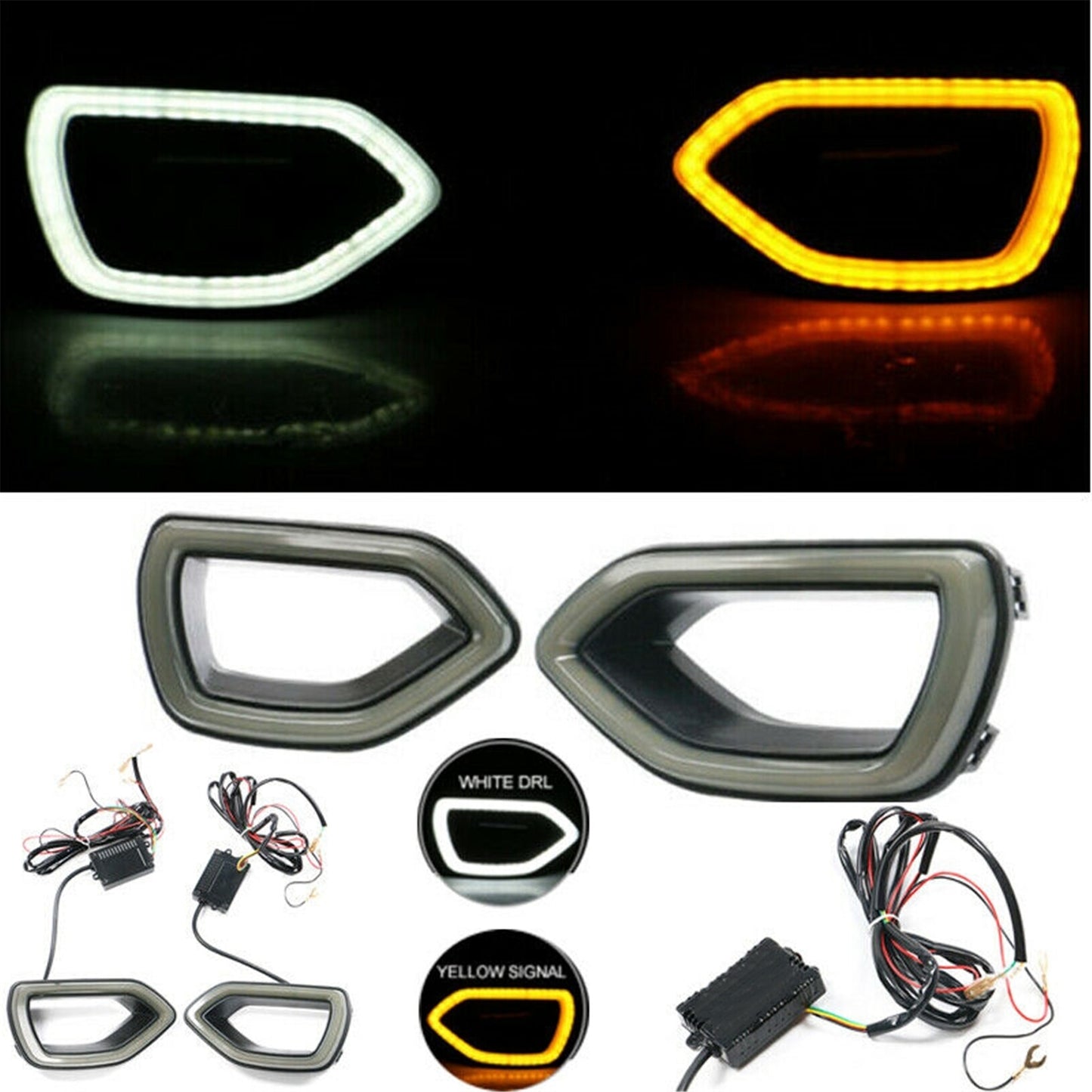 munirater 2-Pack Grille Smoke LED Lights Replacement for 2015-2019 Charger