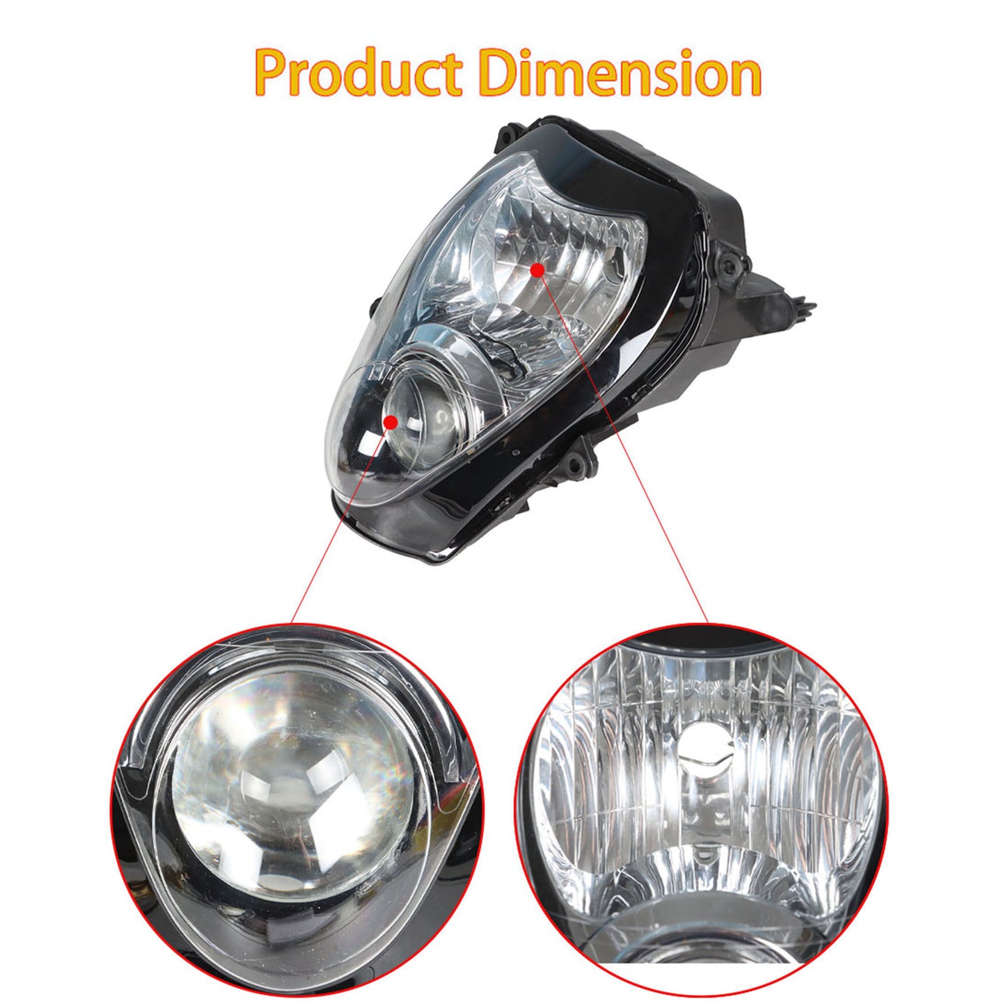 Upgrade Your Ride with Brighter Front Motorcycle Headlight Replacement for Suzuki GSXR 1300 (1997-2007)