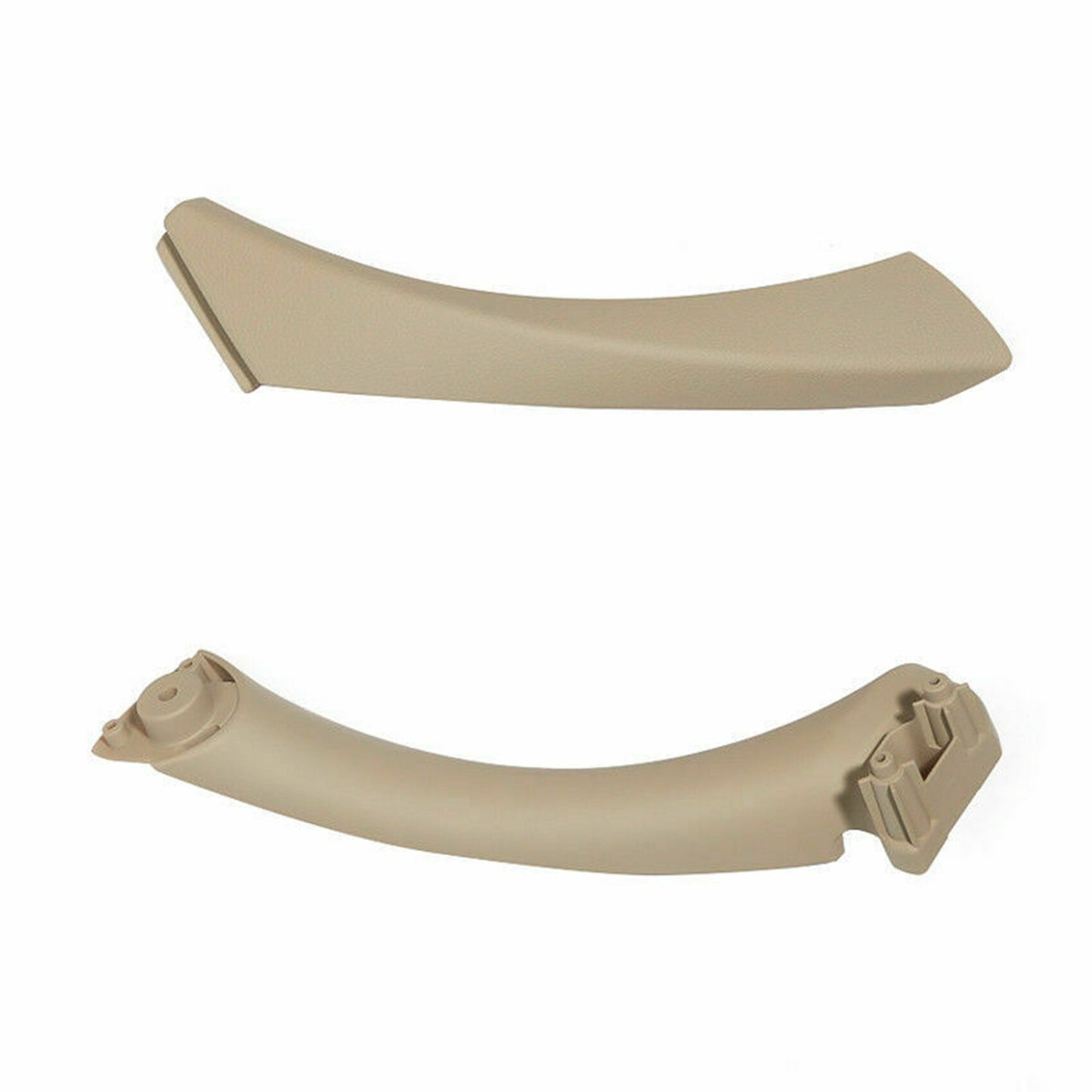 munirater Left Side Beige Inner + Outer Door Handle Pull Trim Cover with Bracket Replacement for E90 328i 51419150339