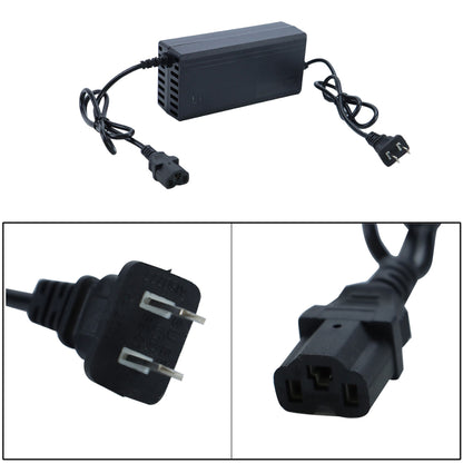 munirater 48 Volt 2A Battery Charger Fit Replacement for Electric Scooter E-Bike 3 Holes +US Plug F
