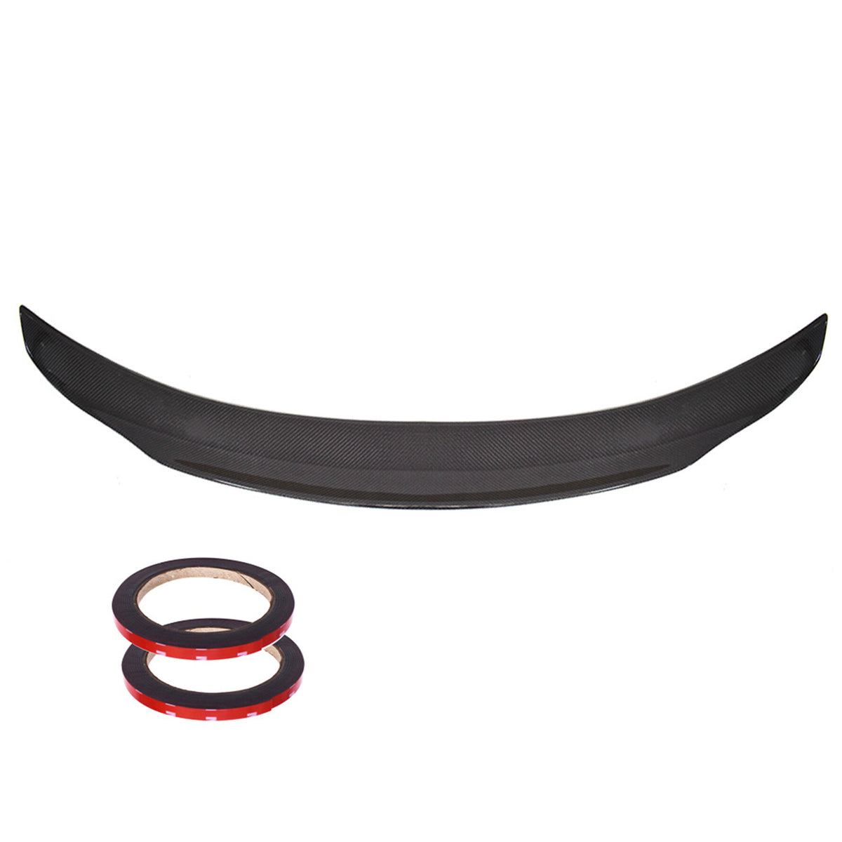 munirater Carbon Fiber Black Rear Trunk Spoiler Wing Replacement for 2015-2019 W205 C63 AMG