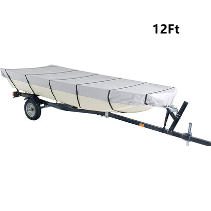 munirater Boat Cover Heavy Duty Trailerable Replacement for Jon Boat 12Ft Long and Beam Width up to 56 Inch