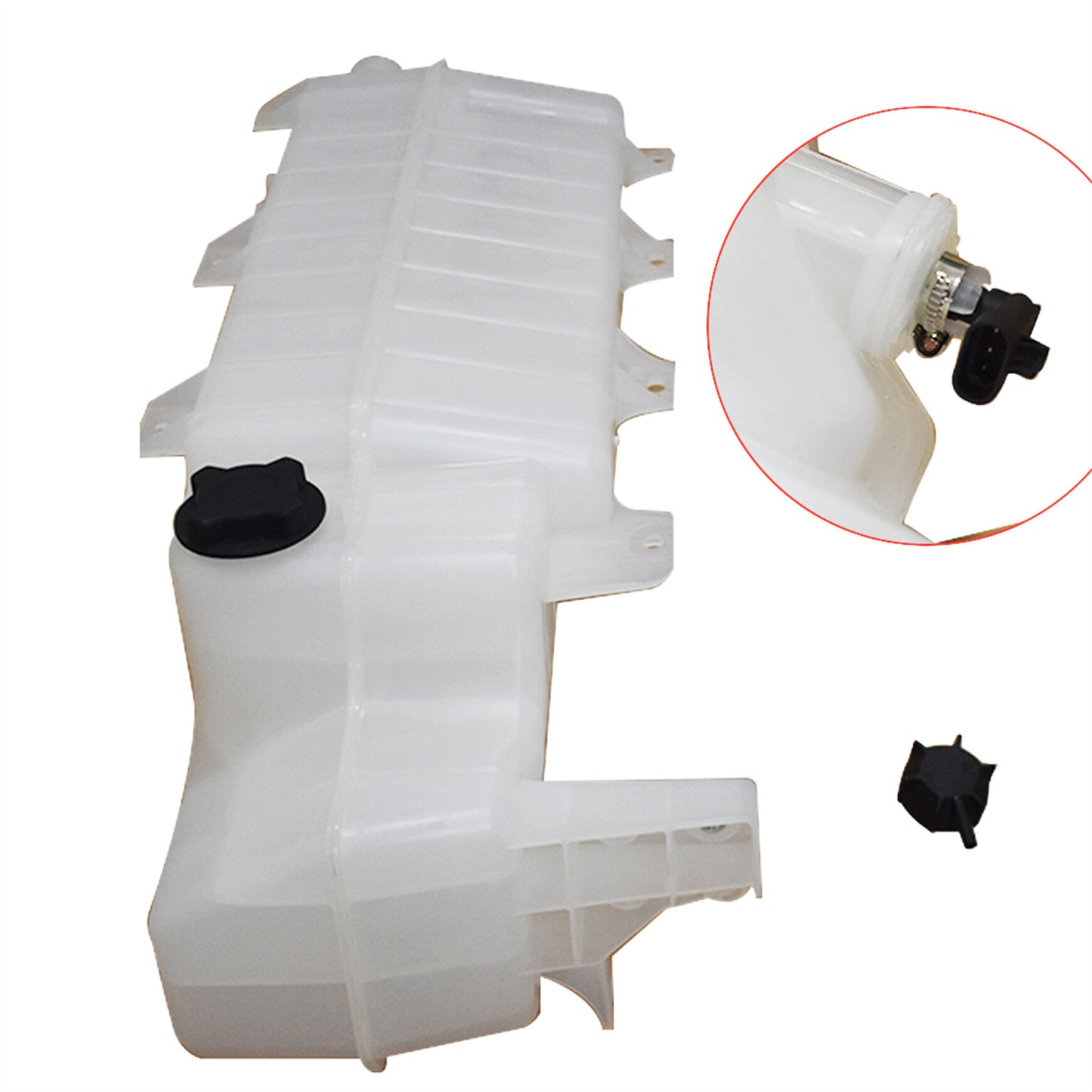 Coolant Reservoir Tank Recovery Bottle Expansion Reservoir with Cap Replacement for 2008-2018 Vnl Truck and Mack Chu Cxn Cxu 21846997 22061290 20968795 21000194 21038101