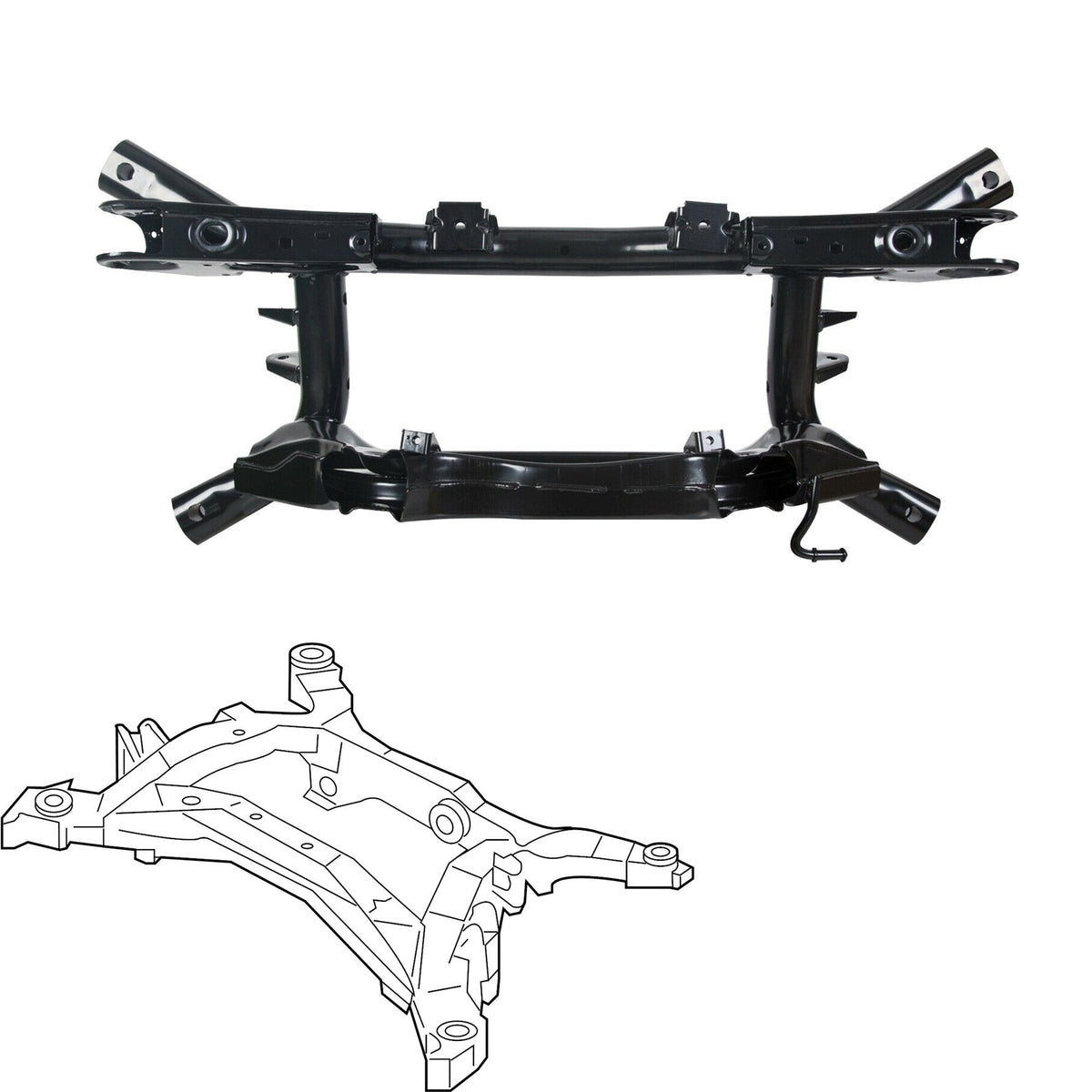 munirater Rear Suspension Crossmember Replacement for 07-17 Caliber Compass Patriot 4WD AWD