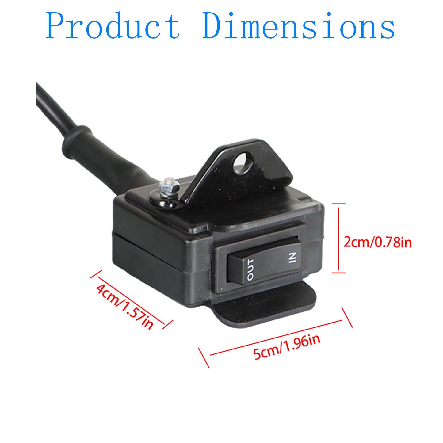 munirater 12V 3.5m Winch Rocker Thumb Switch with Mounting Bracket Handlebar Control Line kit Replacement for ATV UTV