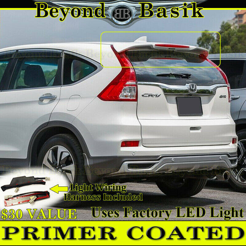 munirater Rear Roof Spoiler Wing with Light Lightweight Factory Style Replacement for 2012-2016 4th Gen CRV CR-V