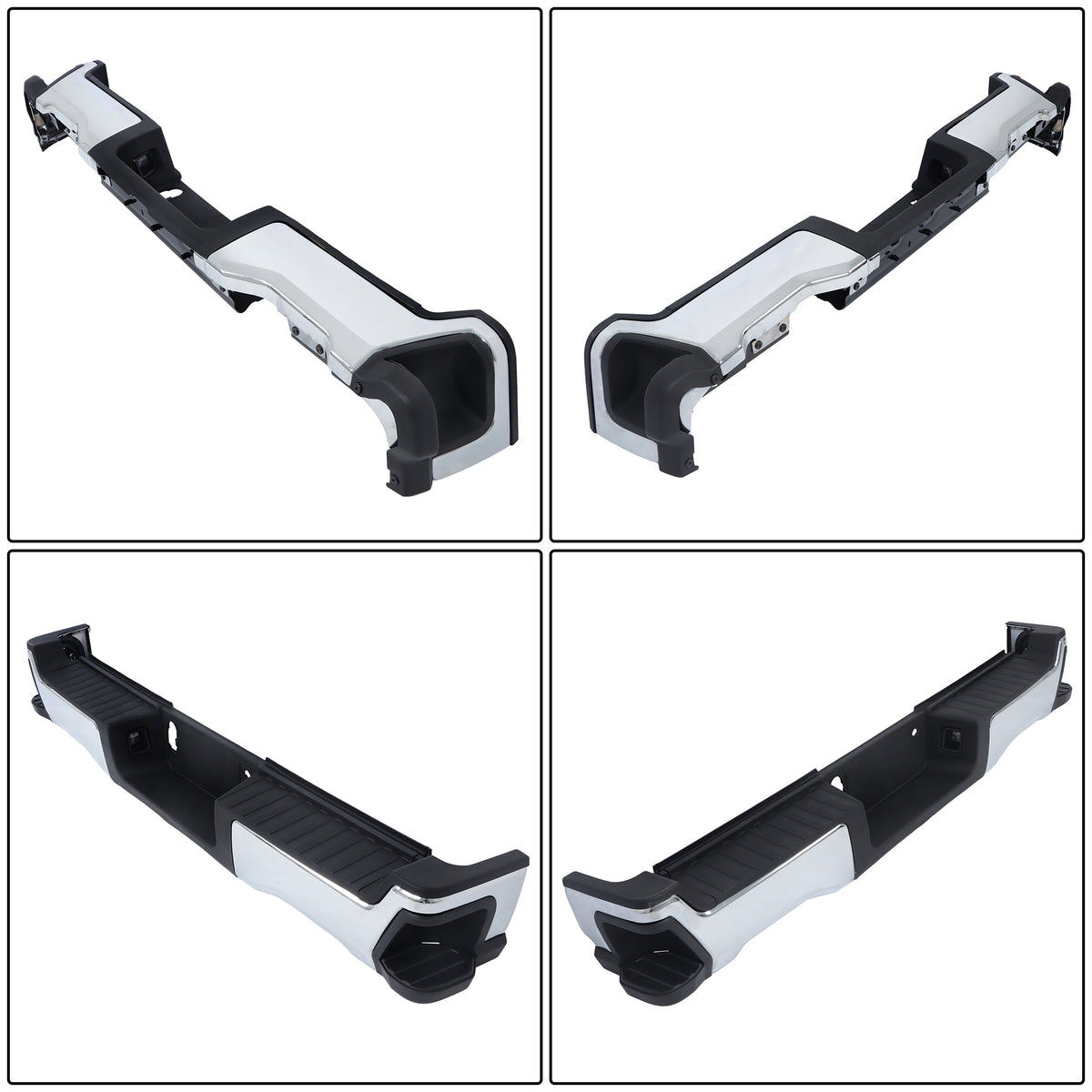 Steel Rear Bumper Assembly Black Replacement for F250 F350
