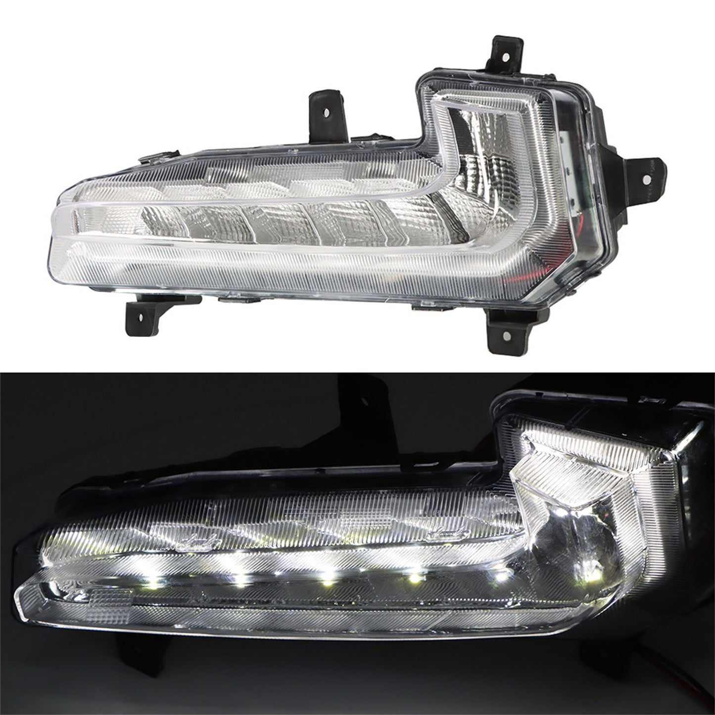 munirater 1Pc Front Bumper Led Fog Light Right Side Replacement for 2016-2018 Malibu DRL Daytime Running Light 22982838 22982837