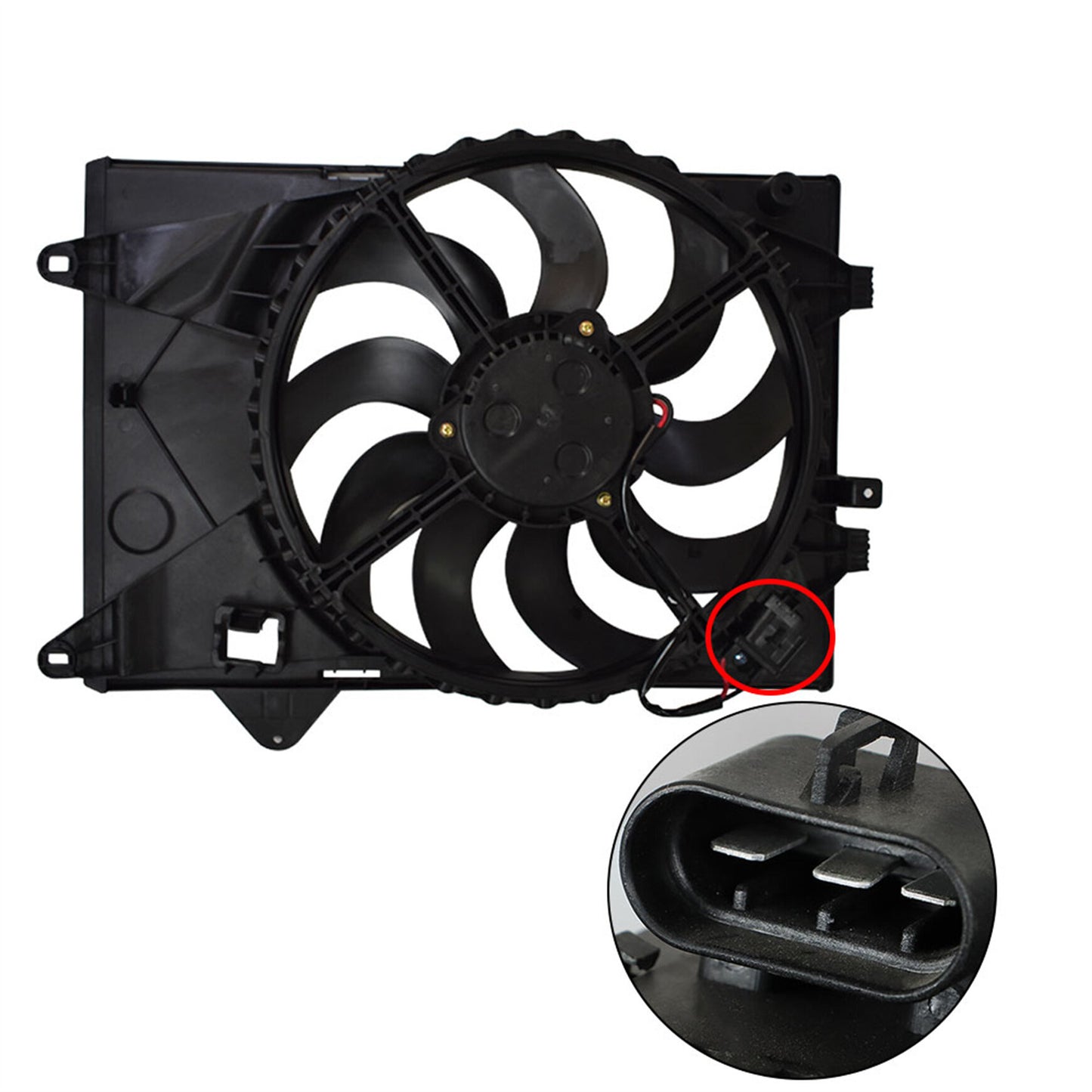 Radiator Cooling Fan Assembly Replacement for 2012-2018 Sonic 1.8L Hatchback/Sedan Three Pins GM3115244