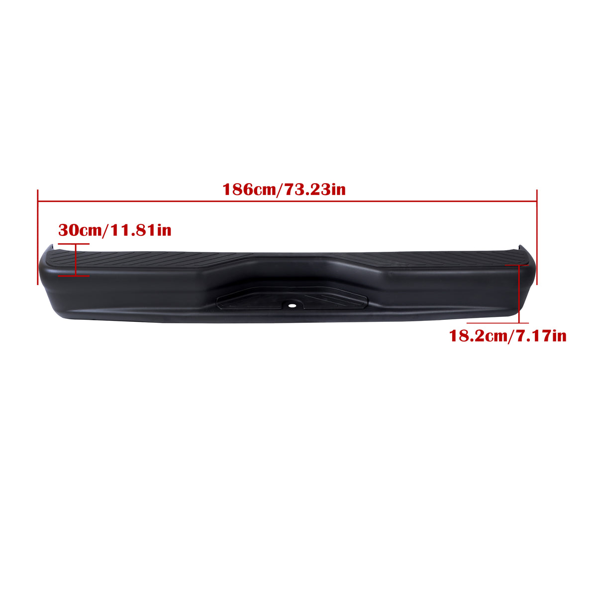 Steel Rear Bumper Assembly Black Replacement for E150 1992-2014 Replacement for E250 1992-2014 Replacement for E350 1999-2014