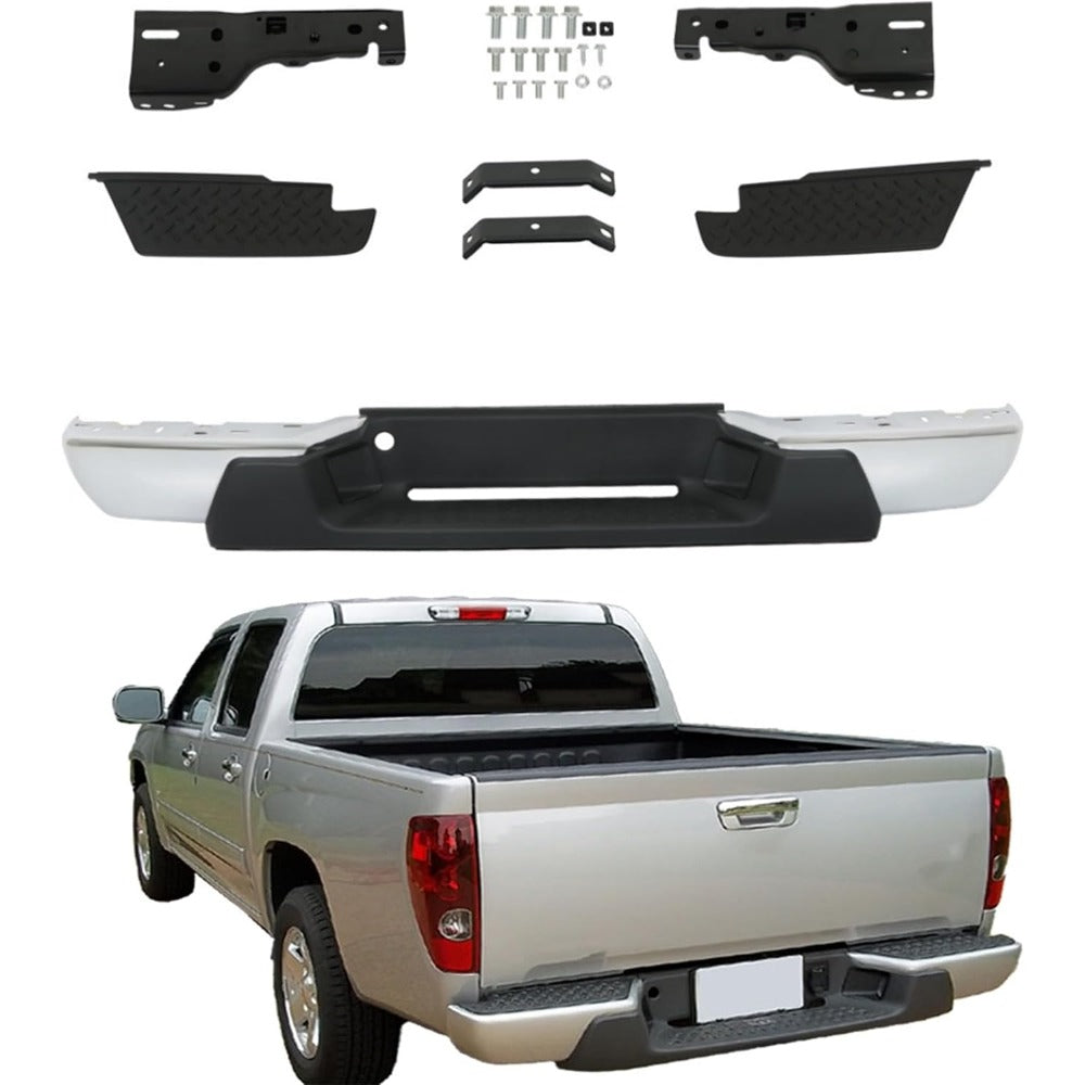 Chrome Steel Rear Step Bumper for Chevrolet Colorado & GMC Canyon 2008-2012, GM1103156