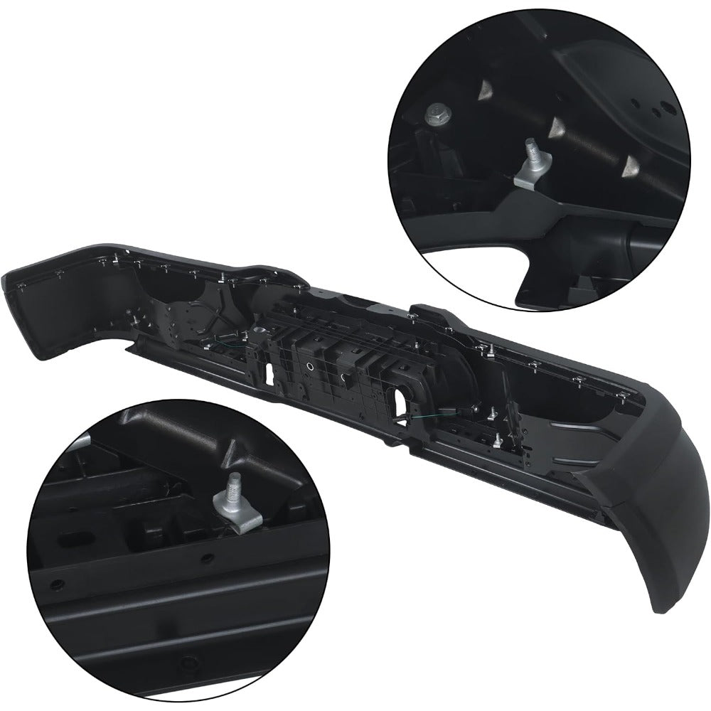 Black Rear Step Bumper for Ram 2500 2019-2024, with Sensor Holes, without Light Openings, CH1103178