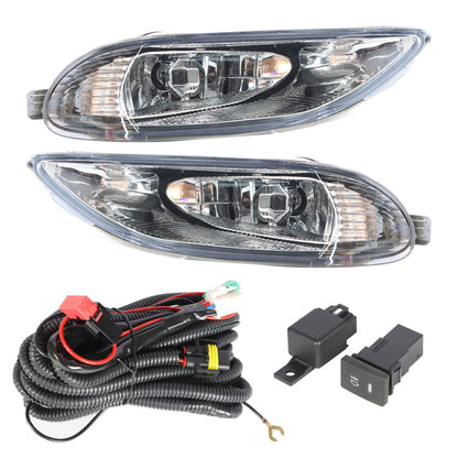 munirater Clear Lens Bumper Driving Fog Lights+wiring Kit+switch Replacement for Toyota 2005-2008 Corolla, 2002-2004 Camry, 2002-2003 Solara