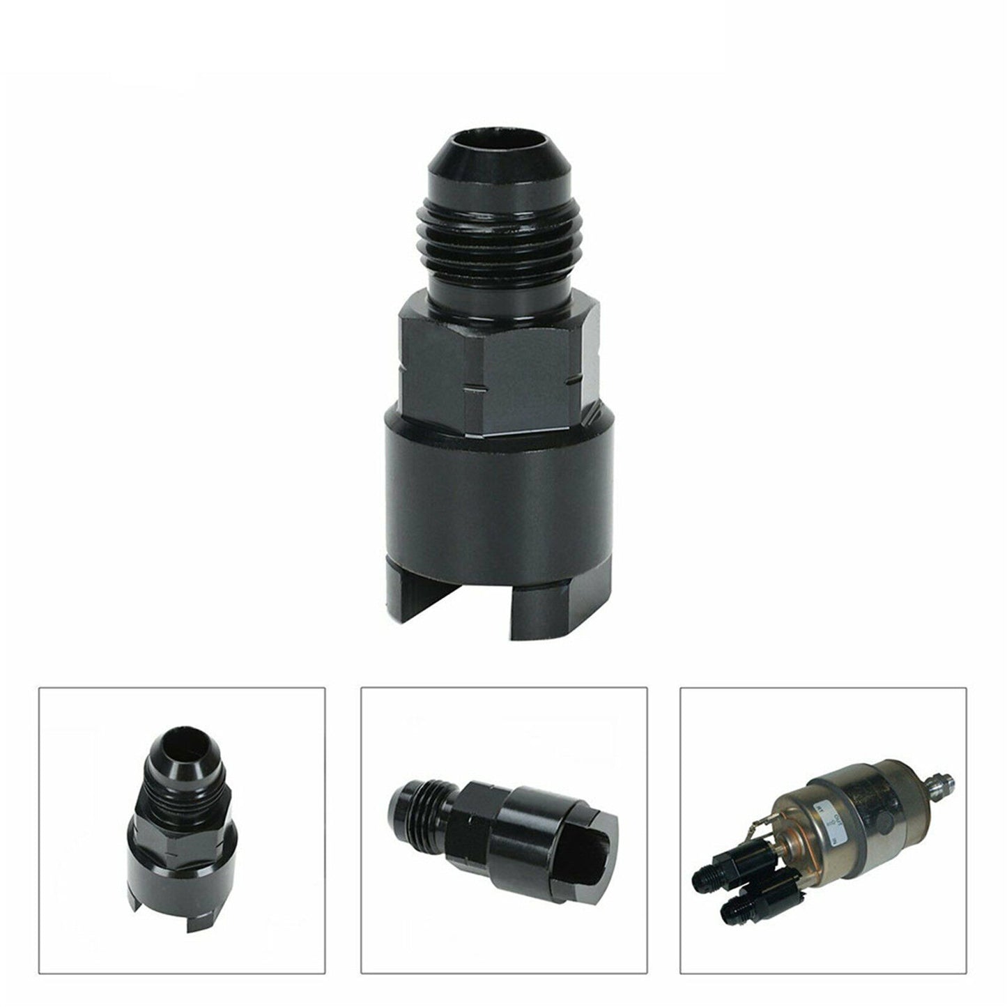 munirater Aluminum 6AN to 3/8 SAE Quick Disconnect Female EFI Adapter Fitting