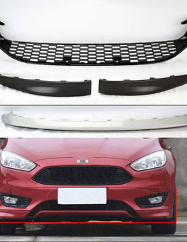 munirater 4PCS Front Lower Bumper Grill Front Lips Kits Honeycomb Mesh Black Replacement for 2015 2016 Focus