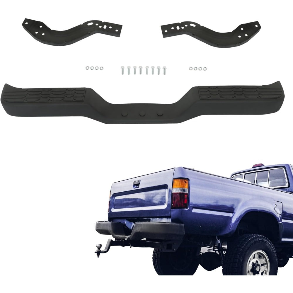 Black Steel Rear Step Bumper Assembly for Toyota Pickup DLX 1989-1995