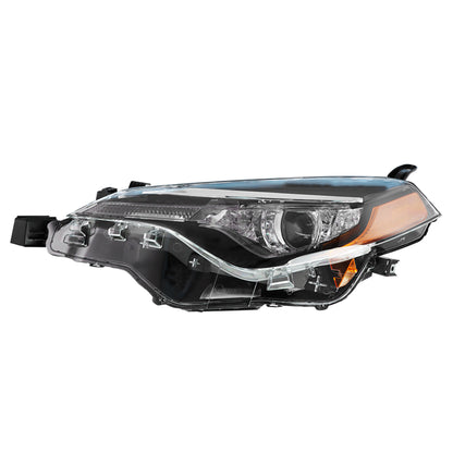 munirater Front Left LED Projector Headlight Headlamp Assembly with Amber Corner Driver Side Replacement for 2017-2019 Corolla L/LE/LE ECO 81150-02M70