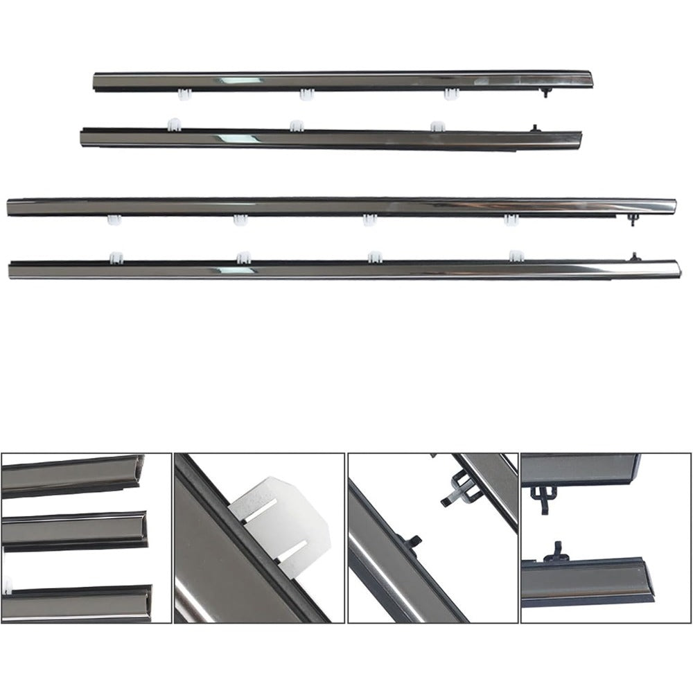 Chrome Window Weatherstrip Kit for Acura TSX Sedan, 4-Piece