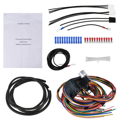 munirater Universal Wiring Harness kit 14 Circuit Replacement for Muscle Car Hot Rod Street Rod XL