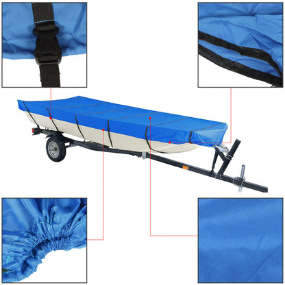 munirater Boat Cover Heavy Duty Trailerable Replacement for Jon Boat 18Ft Long and Beam Width up to 75 Inch