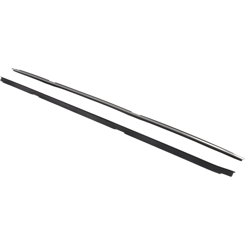 Window Weatherstrip Kit for 1982-1987 Buick Regal, 4-Piece, Black & Chrome
