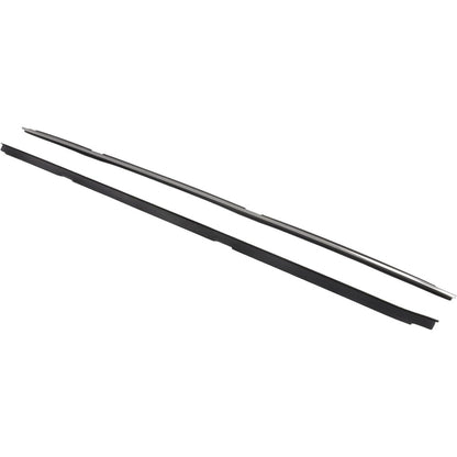 Window Weatherstrip Kit for 1982-1987 Buick Regal, 4-Piece, Black & Chrome