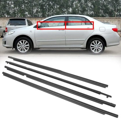 munirater Window Seal Window Moulding Trim Outer Door Seal Belt Replacement for 2009-2012 Toyota Corolla Black