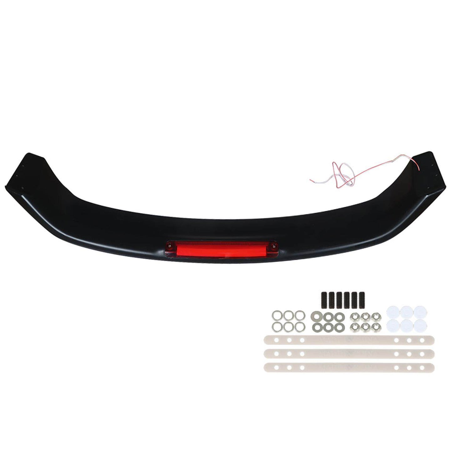 munirater Rear Trunk Spoiler Wing Lip SI Style Black with Brake Light Replacement for 2012-2015 Honda Civic 4 Door