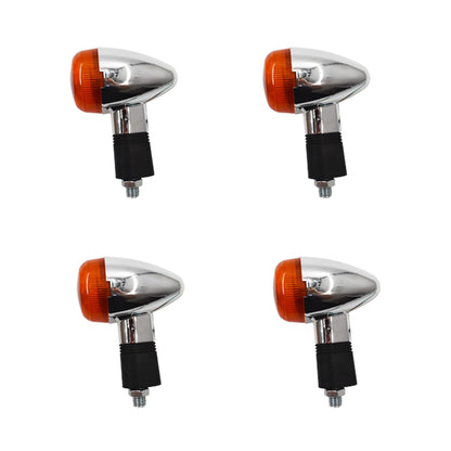 munirater Motorcycle Turn-Signal 4Pack Universal Blinker Amber Indicator Lights Lamp Front Rear Lights Replacement for Honda Kawasaki Suzuki Yamaha