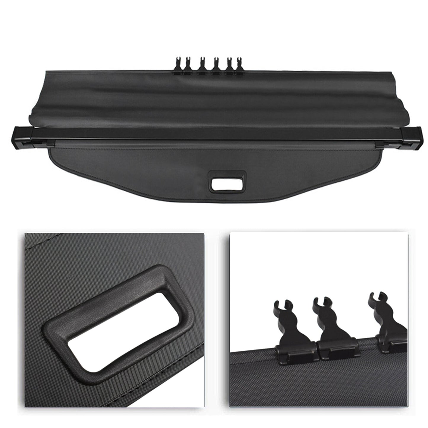 munirater Black Retractable Rear Trunk Cargo Luggage Security Shade Cover Replacement for 2018-2019 Equinox