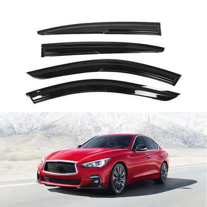 munirater Window Visors Vent Rain Guard Shade Deflector Replacement for 2014-2020 Infiniti Q50