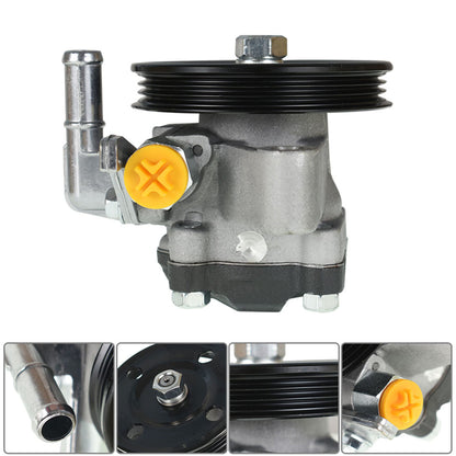 Power Steering Pump with Pulley Replacement for 2001-2006 Elantra Sedan, 2003-2008 Tiburon Coupe 2.0L 571002D100