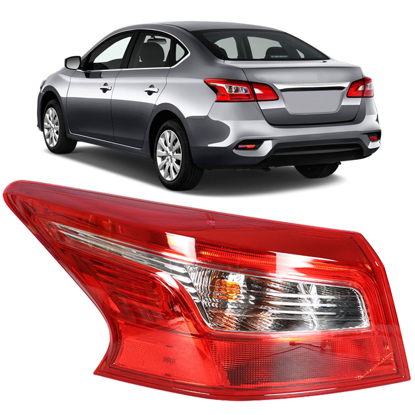 munirater Tail Light For 2016-2018 Nissan Sentra Brake Lamp Outer Left Driver Side