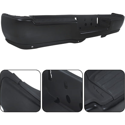 Black Rear Step Bumper for Ram 2500 2019-2024, with Sensor Holes, without Light Openings, CH1103178