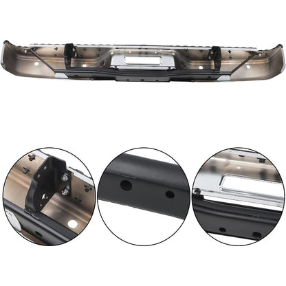 Chrome Steel Rear Step Bumper for Nissan Titan 2004-2015, without Big Tow Package, NI1103111