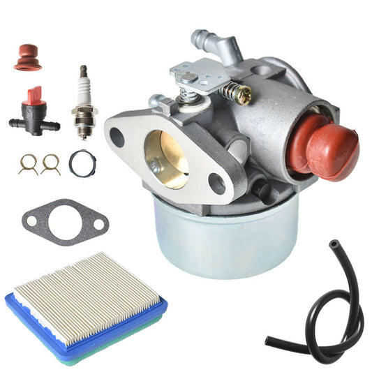 640025A Carburetor + Air Filter Tune Up Replacement for Tecumseh  Engine Lawn Mower Pressure Washer Snow Thrower