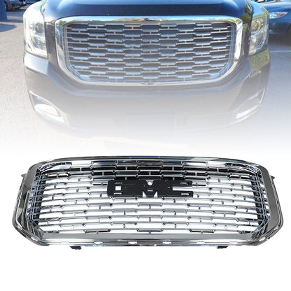 munirater Front Bumper Upper Grille Plastic Chrome Replacement for 2014-2020 Yukon