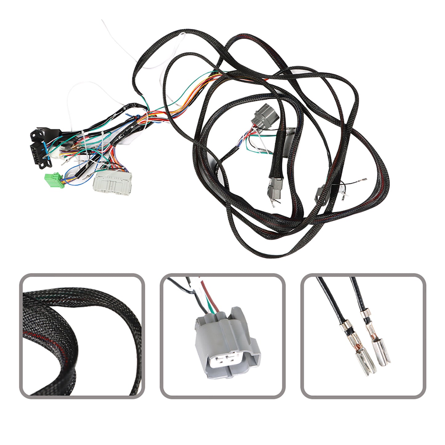 munirater Wiring Conversion Harness K Swap K Series K20A K20A2 K24 Replacement for Civic 1996-1998