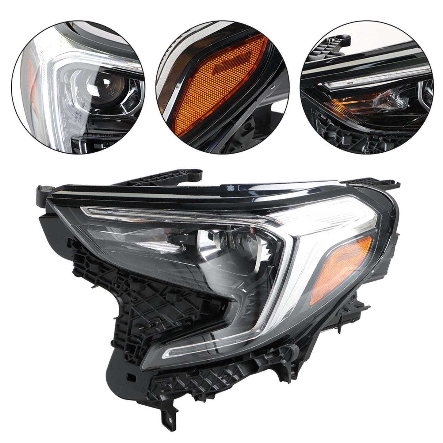 munirater Halogen Headlight Assembly Replacement for 2018 2019 2020 2021 Terrain Headlight Headlamp Driver Left Side